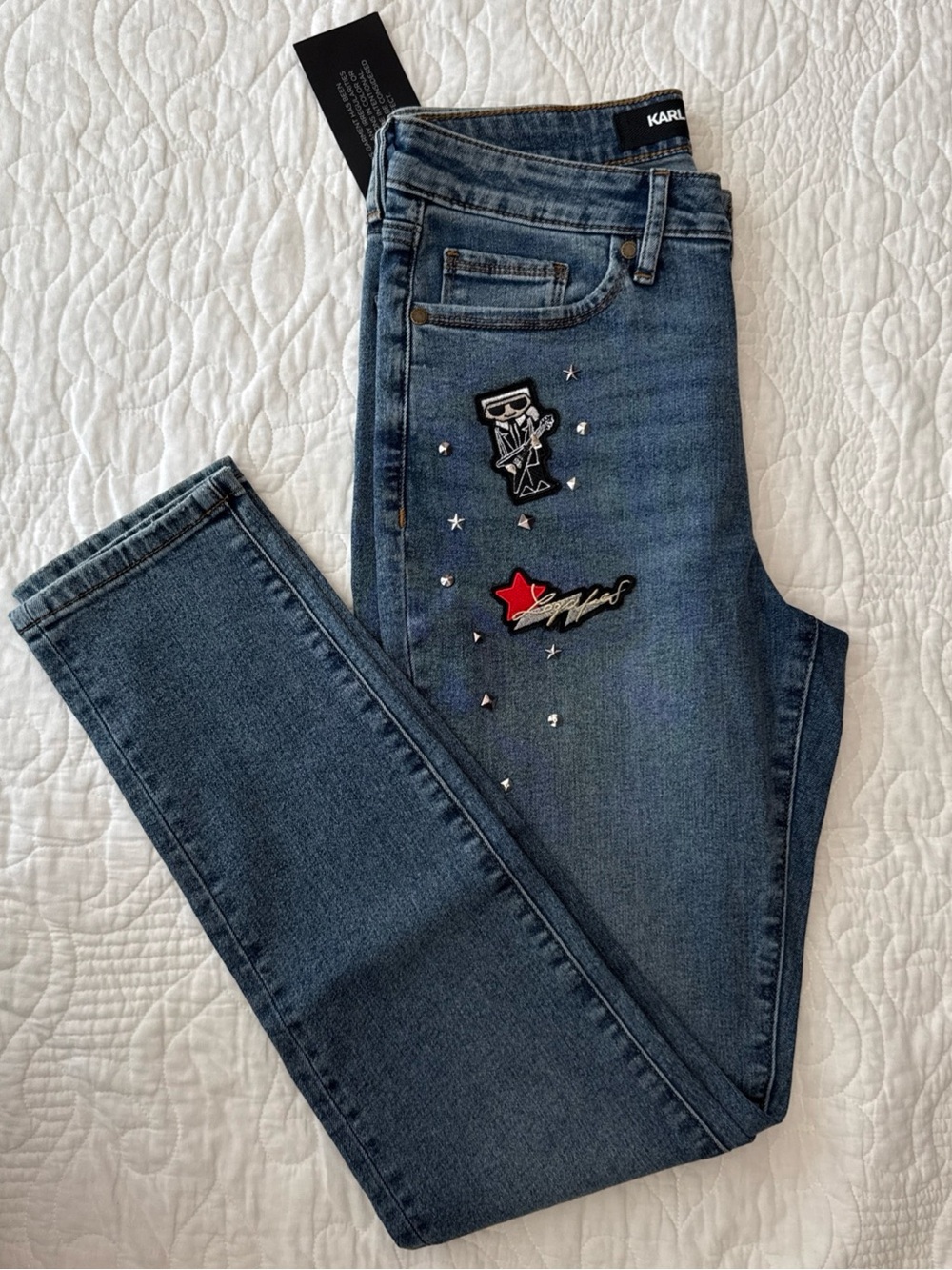 Karl Lagerfeld Jeans Skinny with Red Star Patch